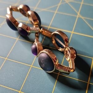 Elegant Gold and Purple Women's Bracelet